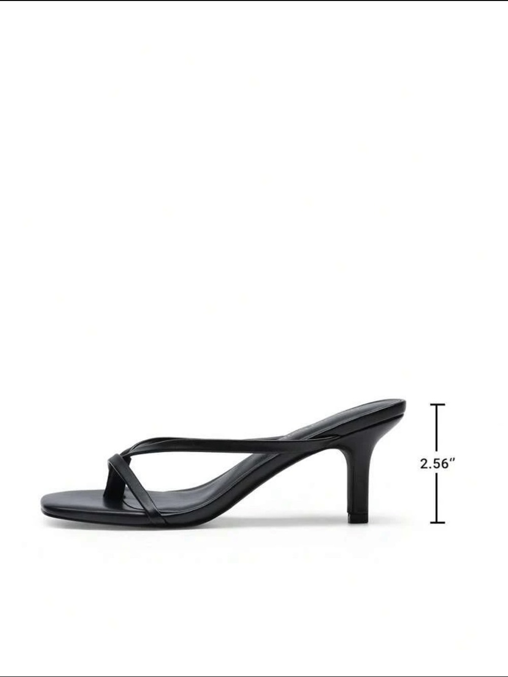 Black Strappy Mid-Heel Sandals - Women - Picture 3 of 4